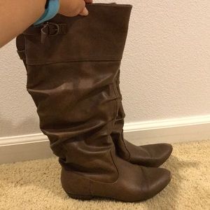 tall brown boots